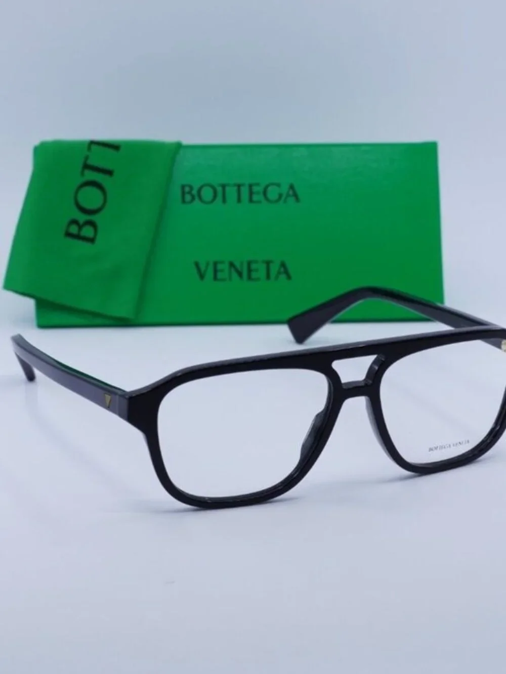 Bottega Veneta BV1294O 001 Aviator Eyeglasses – Black 56mm